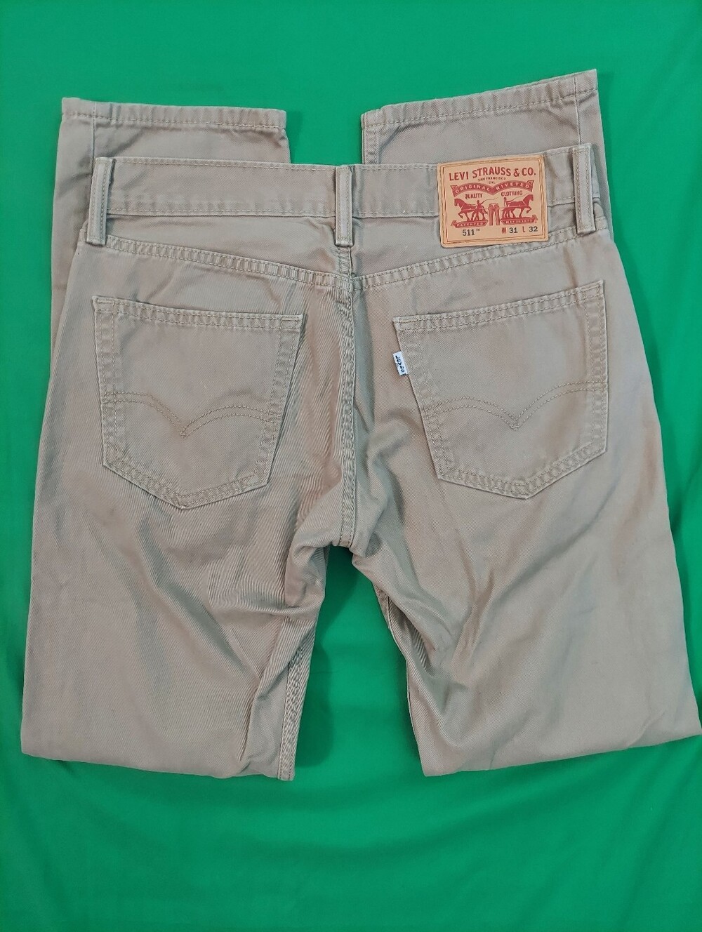 Levi's Men’s 511 Slim Straight Jeans - Khaki/Tan, 31 X 32